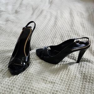 Lauren Ralph Lauren Black Slingback Heels Size 9.5